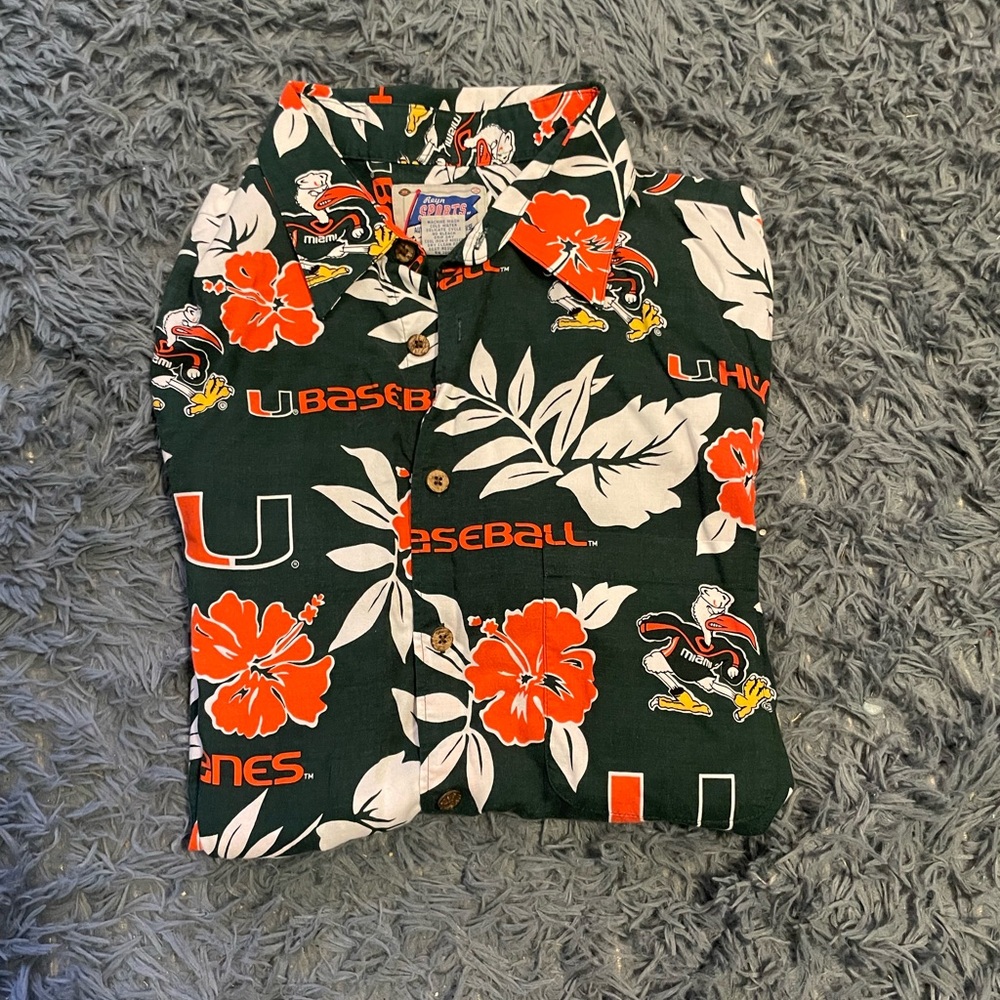 Men’s UMiami Baseball button-up